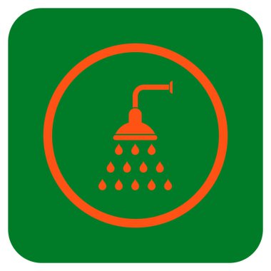 Duş düz kare vektör simgesi