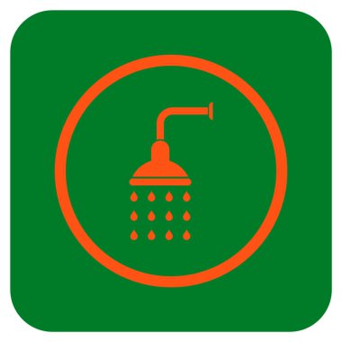 Duş düz kare vektör simgesi