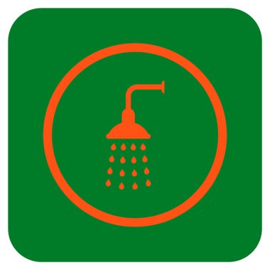 Duş düz kare vektör simgesi