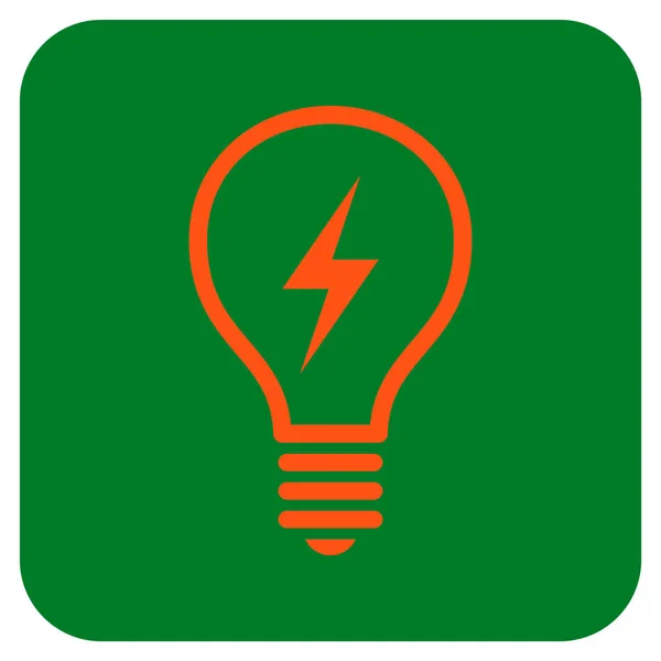 Ampoule électrique plat carré vectoriel icône — Image vectorielle