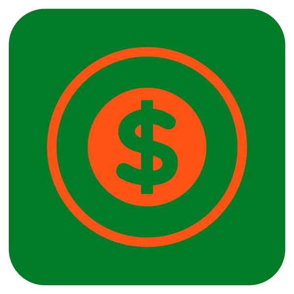 Financiën Platte vierkante Vector Icon — Stockvector