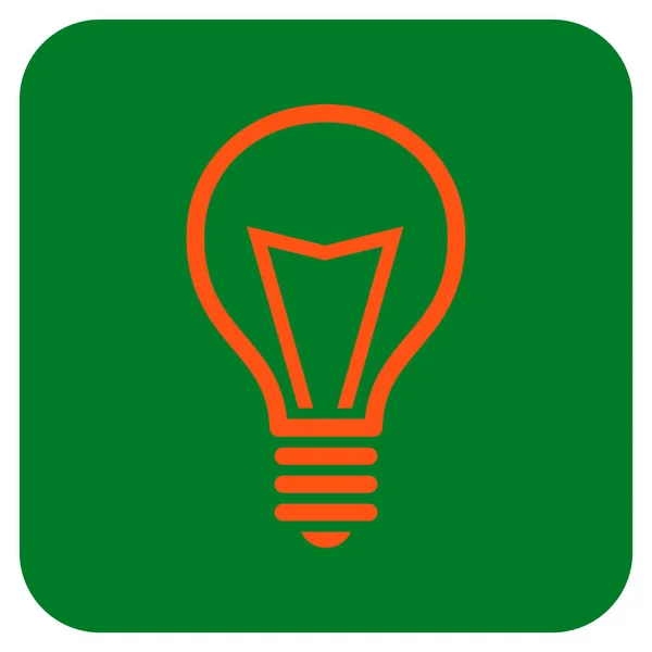 Lampe flache quadratische Vektorsymbol — Stockvektor