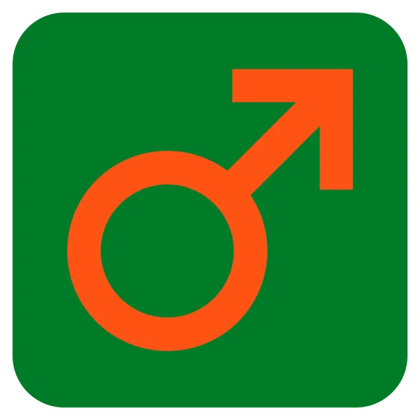 Mužský Symbol plochý čtvercový vektorové ikony — Stockový vektor
