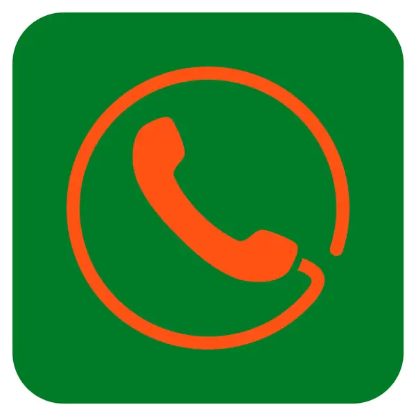 Ikona telefonu płaskie kwadratów wektor — Wektor stockowy