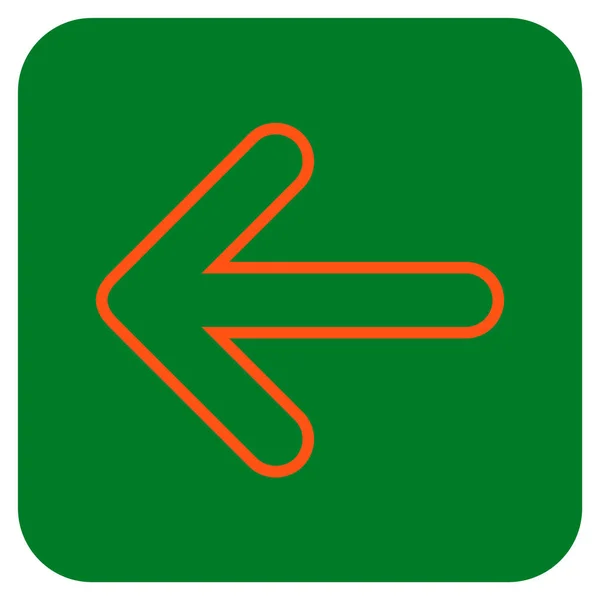 Pijl links plat vierkant Vector Icon afgerond — Stockvector