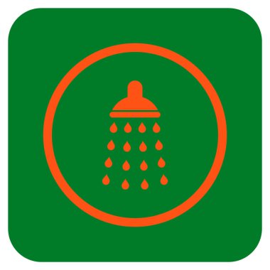 Duş düz kare vektör simgesi