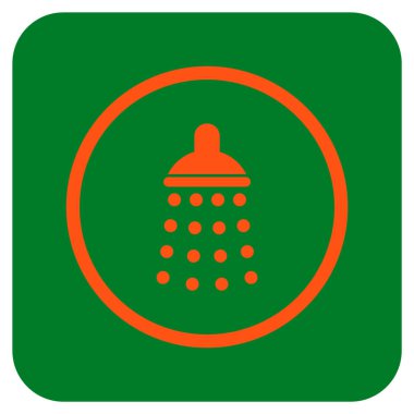 Duş düz kare vektör simgesi