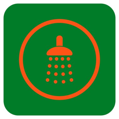 Duş düz kare vektör simgesi