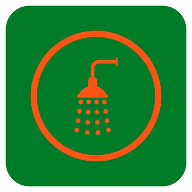 Duş düz kare vektör simgesi