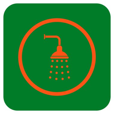 Duş düz kare vektör simgesi