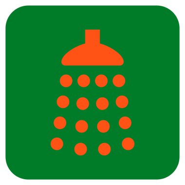 Duş düz kare vektör simgesi