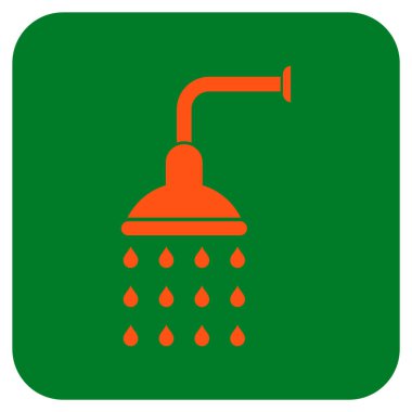 Duş düz kare vektör simgesi