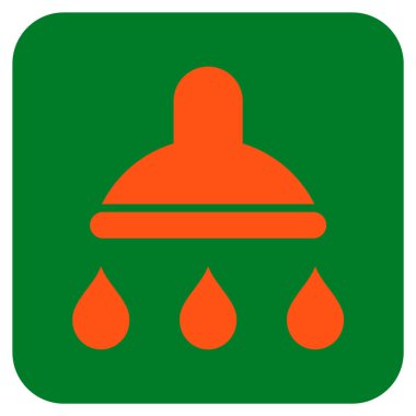 Duş düz kare vektör simgesi