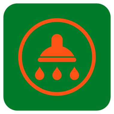 Duş düz kare vektör simgesi