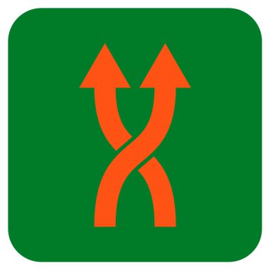 Düz kare vektör simge yukarı okları shuffle