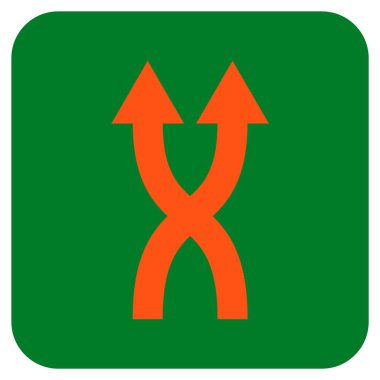 Düz kare vektör simge yukarı okları shuffle