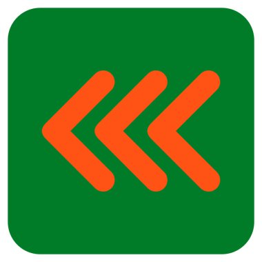 Üçlü ok ucu düz yaptı vektör simgesi kare