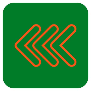 Üçlü işaretçi düz yaptı vektör simgesi kare