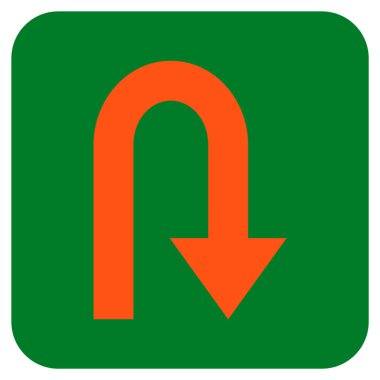 Geri düz kare vektör simge açmak