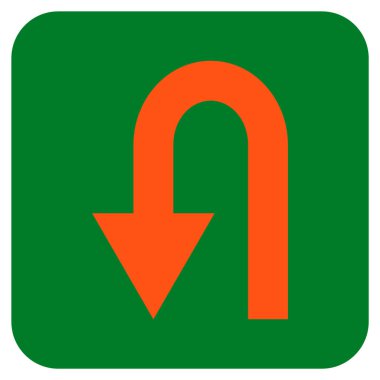 Geri düz kare vektör simge açmak