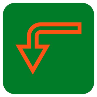 Düz kare vektör simge açmak