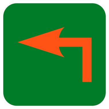 Sol düz kare vektör simge açmak