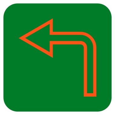 Sol düz kare vektör simge açmak