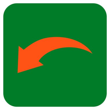 Düz kare vektör simgesi geri al