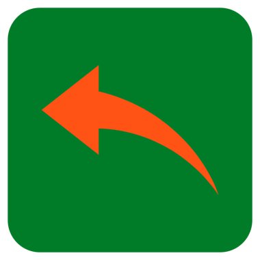 Düz kare vektör simgesi geri al