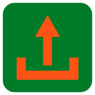 Düz kare vektör simge yüklemek