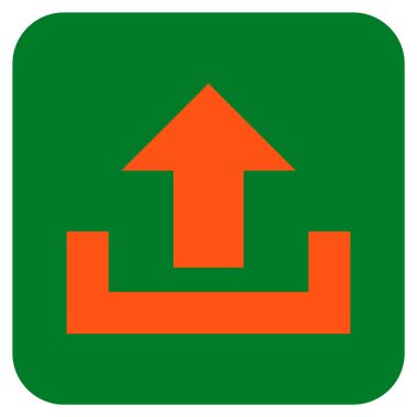 Düz kare vektör simge yüklemek