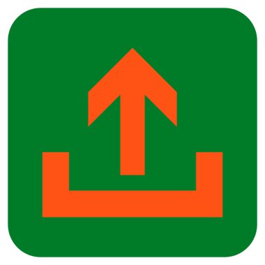 Düz kare vektör simge yüklemek