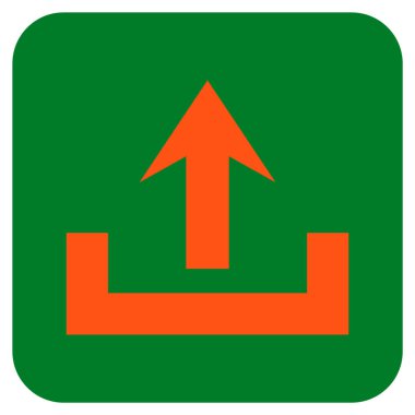 Düz kare vektör simge yüklemek