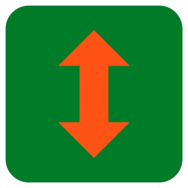 Dikey Exchange oklar düz kare vektör simgesi