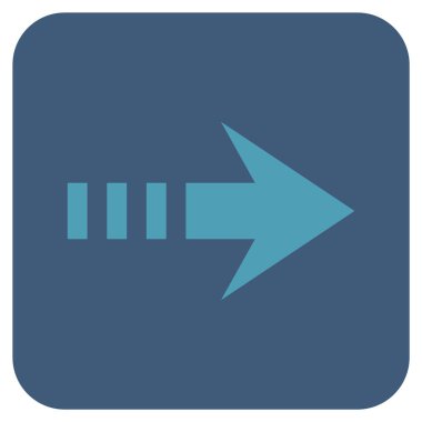 Vektör simgesi doğru düz kare göndermek