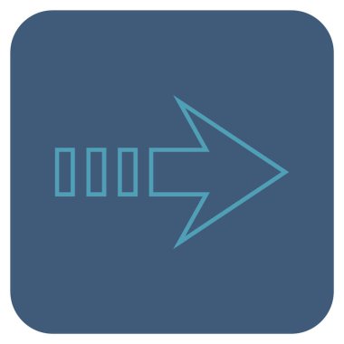 Vektör simgesi doğru düz kare göndermek