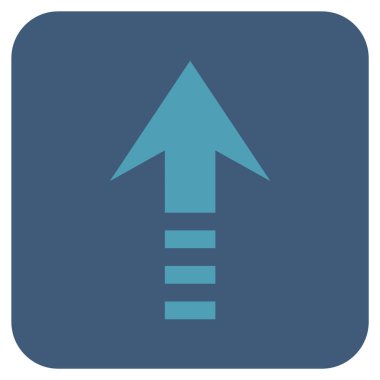 Düz kare vektör simge gönder