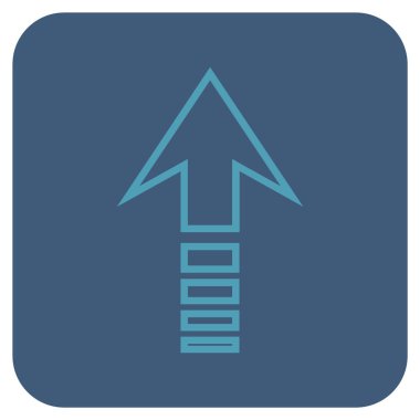 Düz kare vektör simge gönder