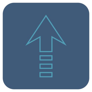 Düz kare vektör simge gönder