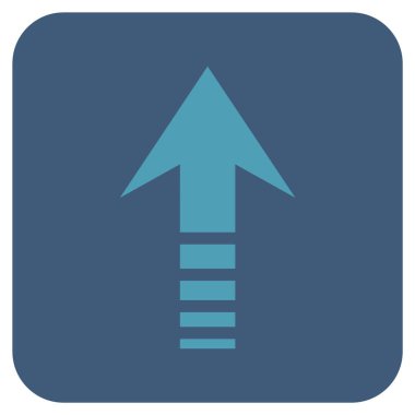 Düz kare vektör simge gönder