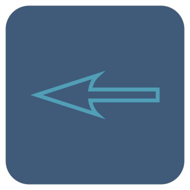 Keskin ok düz yaptı vektör simgesi kare