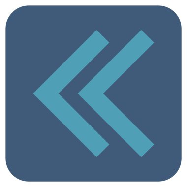 Sol düz kare vektör simge vardiya