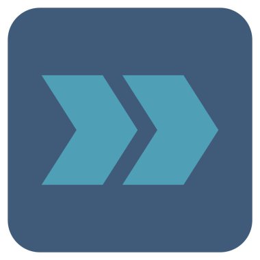 ÜST KRKT değil düz vektör simgesi kare