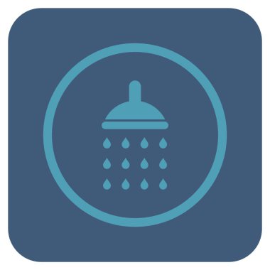 Duş düz kare vektör simgesi