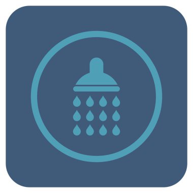 Duş düz kare vektör simgesi