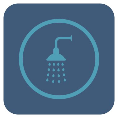 Duş düz kare vektör simgesi