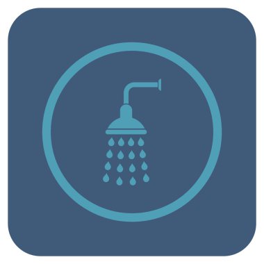 Duş düz kare vektör simgesi