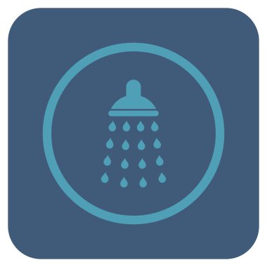 Duş düz kare vektör simgesi