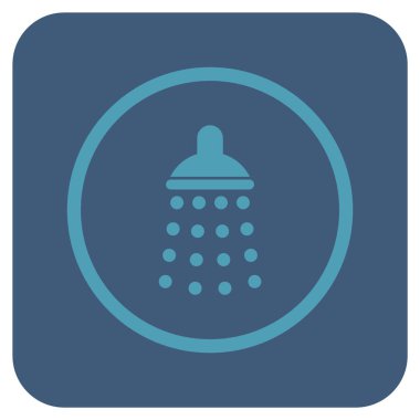 Duş düz kare vektör simgesi