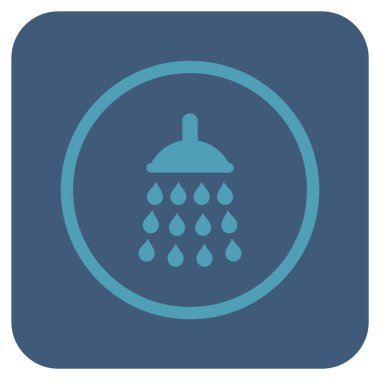 Duş düz kare vektör simgesi